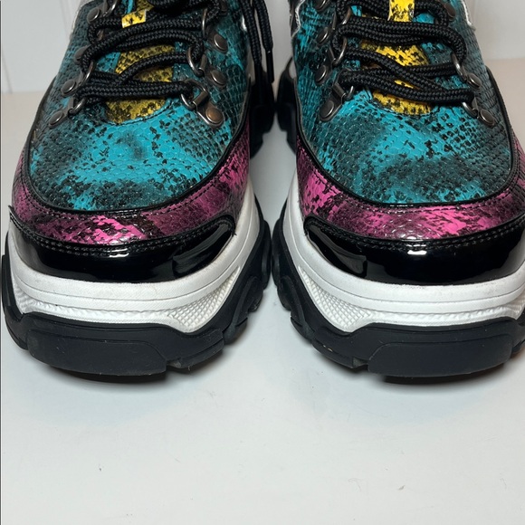 Punkrose by Skechers Air-Cooled Memory Foam Python Platform Women's Sneakers - Picture 7 of 9